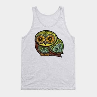 Owl Henna Tattoo Tank Top